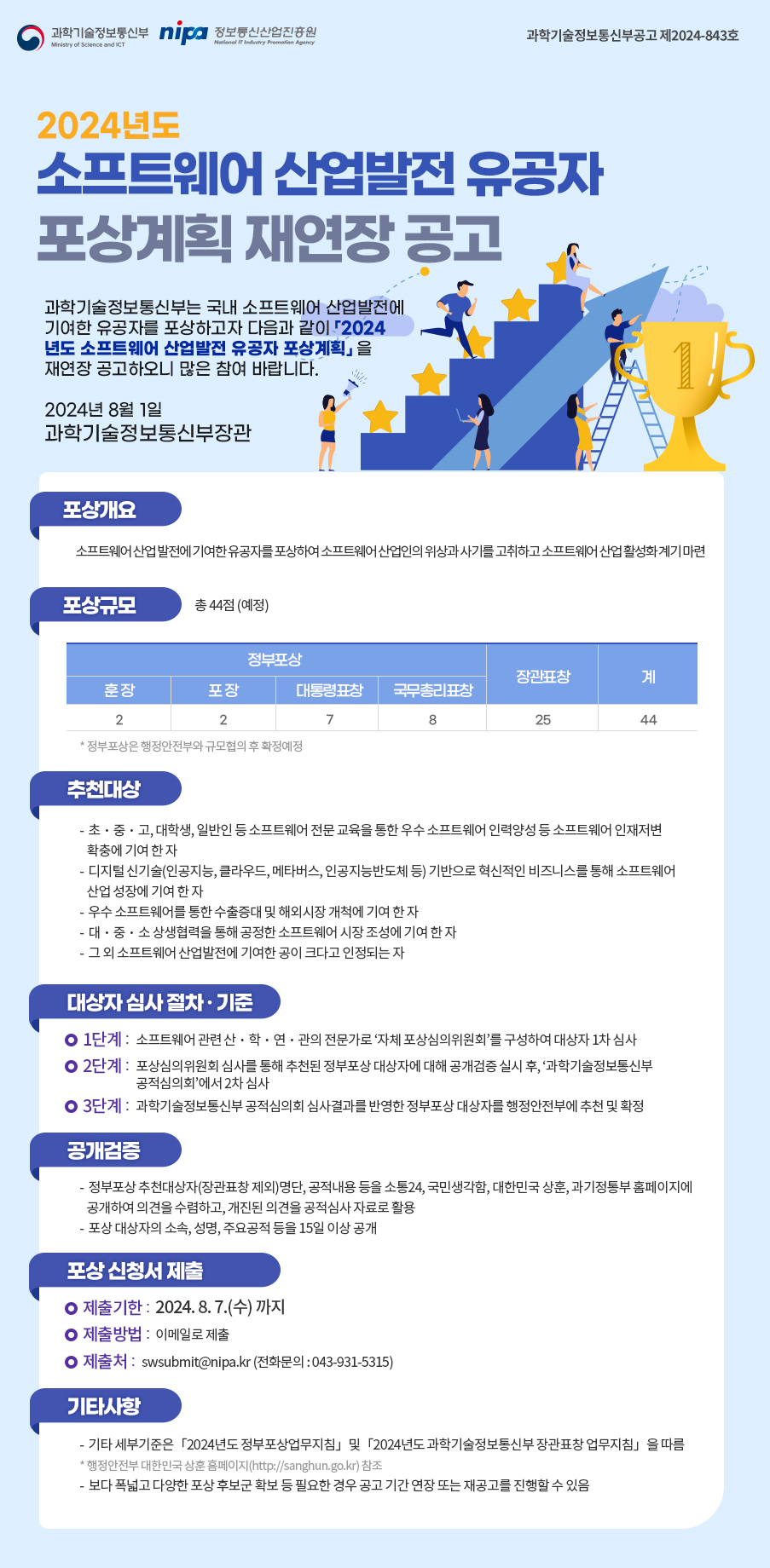 붙임 3. 2024년도 소프트웨어 산업발전 유공자 포상 재연장공고 이미지.jpg